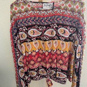 Free People Colorful Blouse